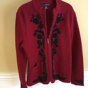 Red wool jacket